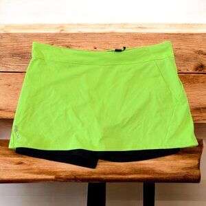 RLX RALPH LAUREN Active Neon Yellow Black Skort Size Large